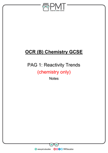 OCR (B) GCSE Chemistry Practical Notes