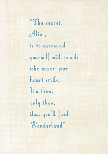 A4 instant download poster Alice Quote