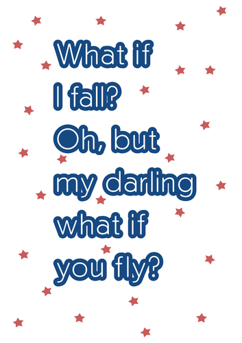 A4 instant download Erin Hanson Quote poster What if I fall...