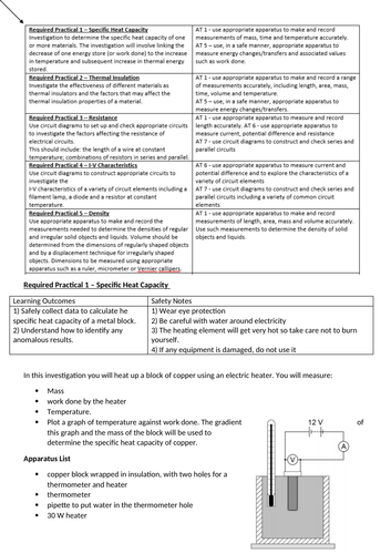 aqa gcse combined science physics paper 2 required practicals