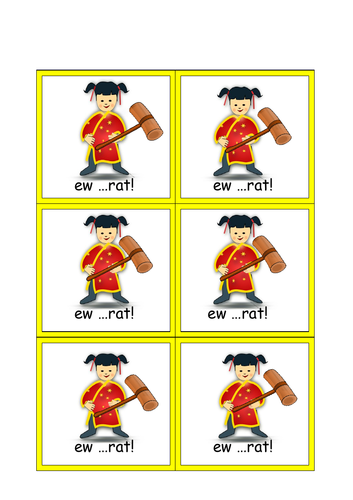 Chinese New Year phonics ' ew  ' game Splat the rat!