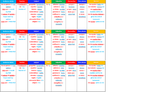 School Subjects - writing practice 2 LESSONS