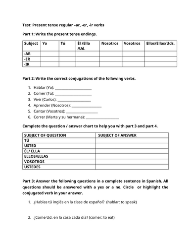 91����t on present tense regular verbs