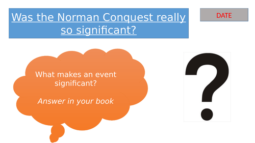 Lesson: Was the Norman Conquest really so significant?