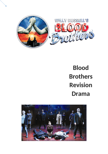 AQA Drama Written exam Blood Brothers Revision booklet