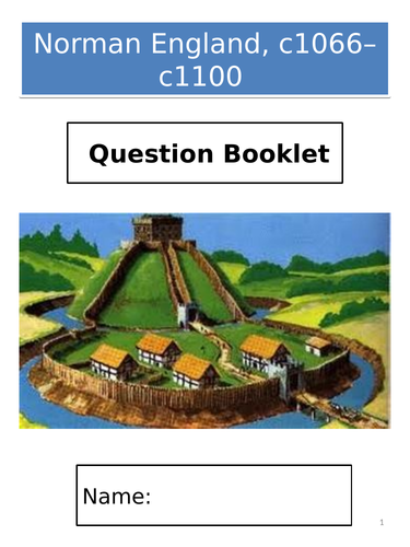 AQA GCSE History; Norman England, c1066–c1100 - Exam Question Booklet