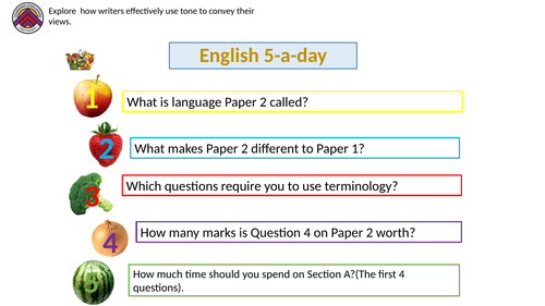English Language AQA Paper 2 prep- Harry and Meghan presentation.