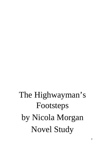The Highwayman's Footsteps Read and Respond