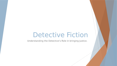 Reading Fiction: Detective/Crime Fiction SOL