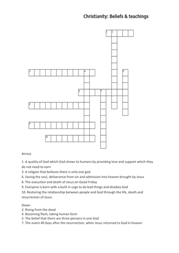 RE AQA Spec A  Keyword puzzles (with answers)