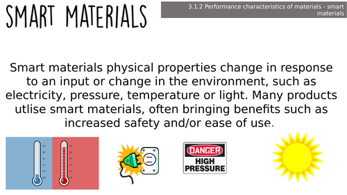 AQA A-Level Paper 1 3.1.2 Performance characteristics of materials - Smart & Modern Materials