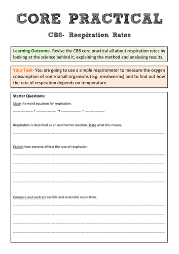 Edexcel CB8 Core Practical Revision- Respiration Rates