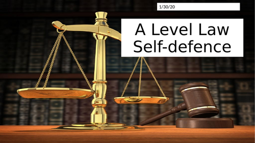 OCR A Level Law Self-defence PPT