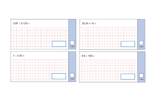 Year 6 Decimal SATs Questions