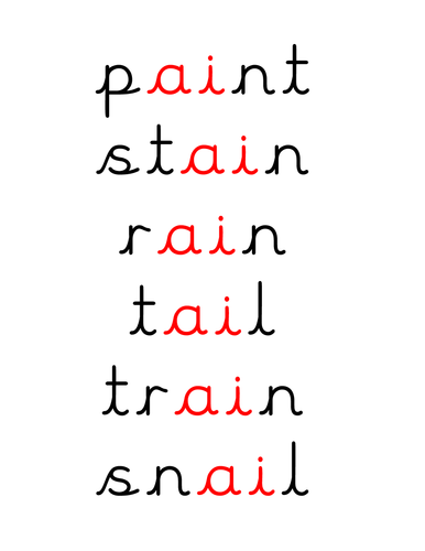 ai phoneme - word and picture cards