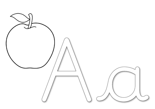 A to Z Handwriting with picture