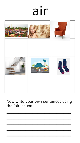 air sound worksheet
