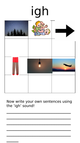 igh sound worksheet