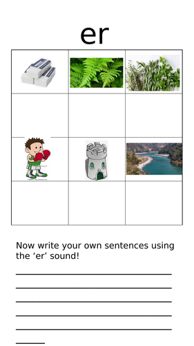 er sound worksheet