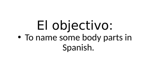 Spanish body part names