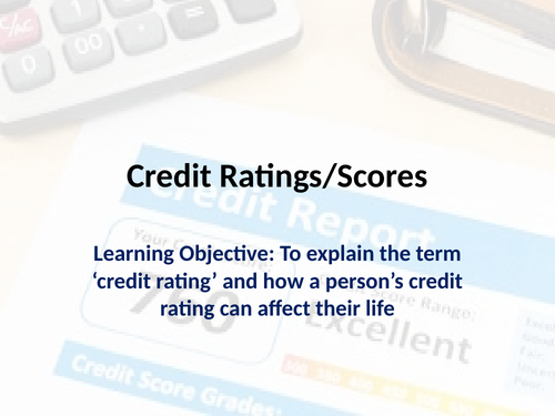 PSHE - Credit Ratings Lesson