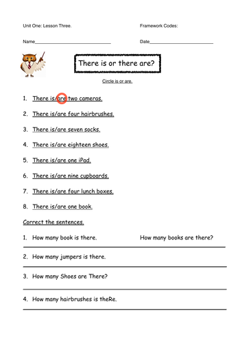 A collection of three 'There is/There are' worksheets