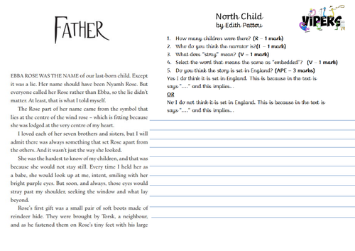 Reading Comprehension - Year 5