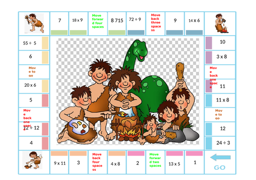 Stone Age multiplication board games