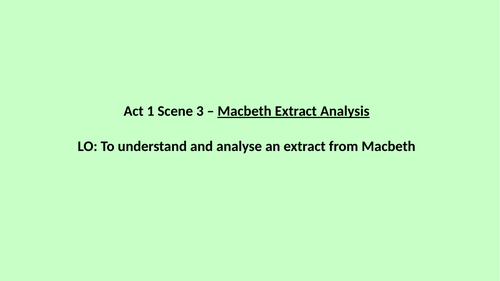 Macbeth - Macbeth and Lady Macbeth Analysis