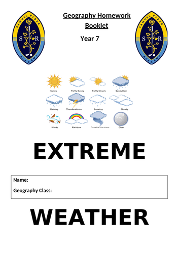 KS3 Extreme Weather Homework Booklet