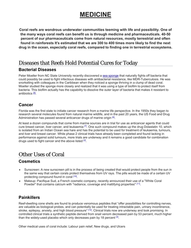 Importance of Coral Reef