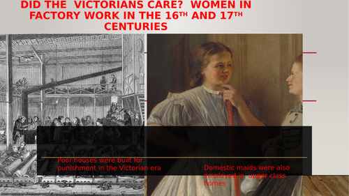 This resource explains  how women  worked in the factory system in Britain,  challenges&gains.