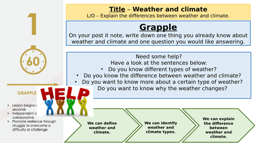 Weather and Climate KS3 - Introductory lessons x 2