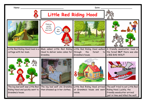 Little Red Riding Hood Storyboard Teaching Resources