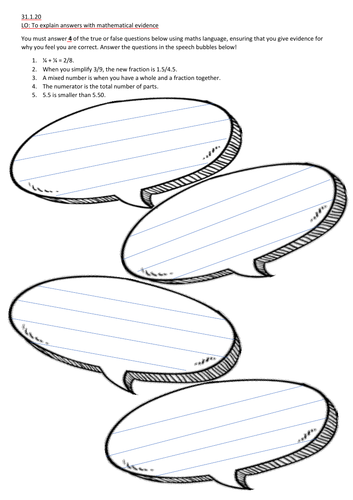 Maths Language- Fraction Problems