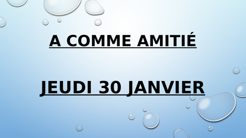 A comme amitie