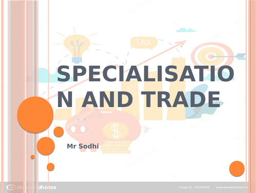 Specialisation and trade
