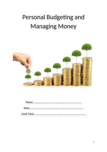 Personal budgeting and managing money
