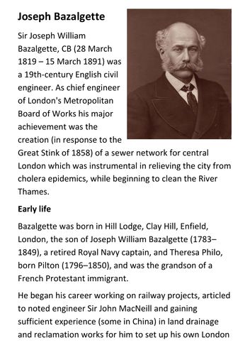 Joseph Bazalgette Handout