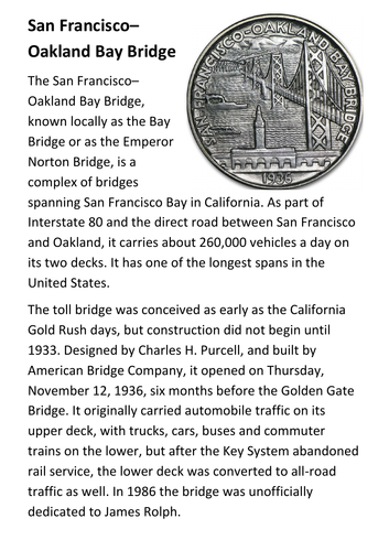 San Francisco–Oakland Bay Bridge Handout