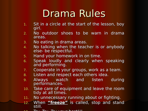 Drama Rules