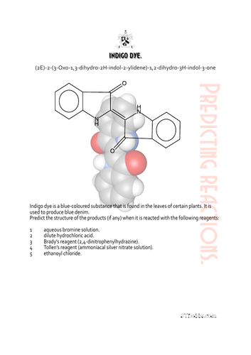 Predicting reactions: indigo dye