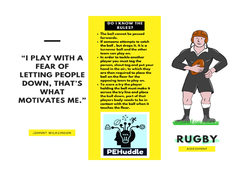 Rugby Assessment (self/ peer assessment) Leaflet