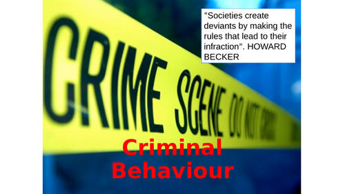 OCR GCSE 9-1 Psychology criminal behaviour catch up or revision lessons