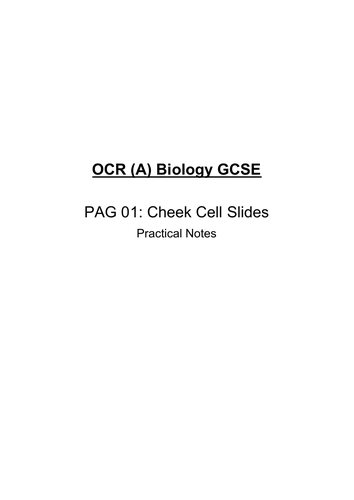 OCR (A) GCSE Biology Practical Notes
