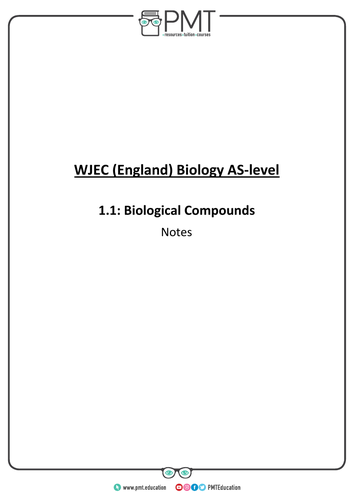 WJEC England/ Eduqas A-Level Biology Notes