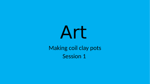 art - making coil pots