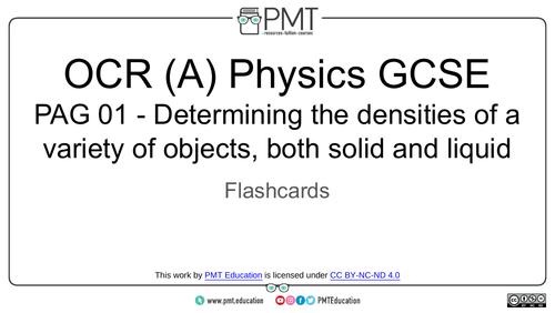 OCR (A) GCSE Physics Practical Flashcards