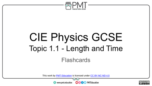 CAIE IGCSE Physics Flashcards