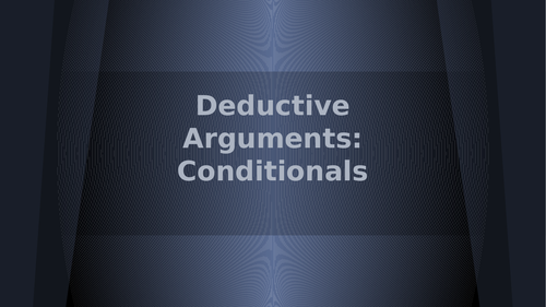 Conditional Arguments in Logic